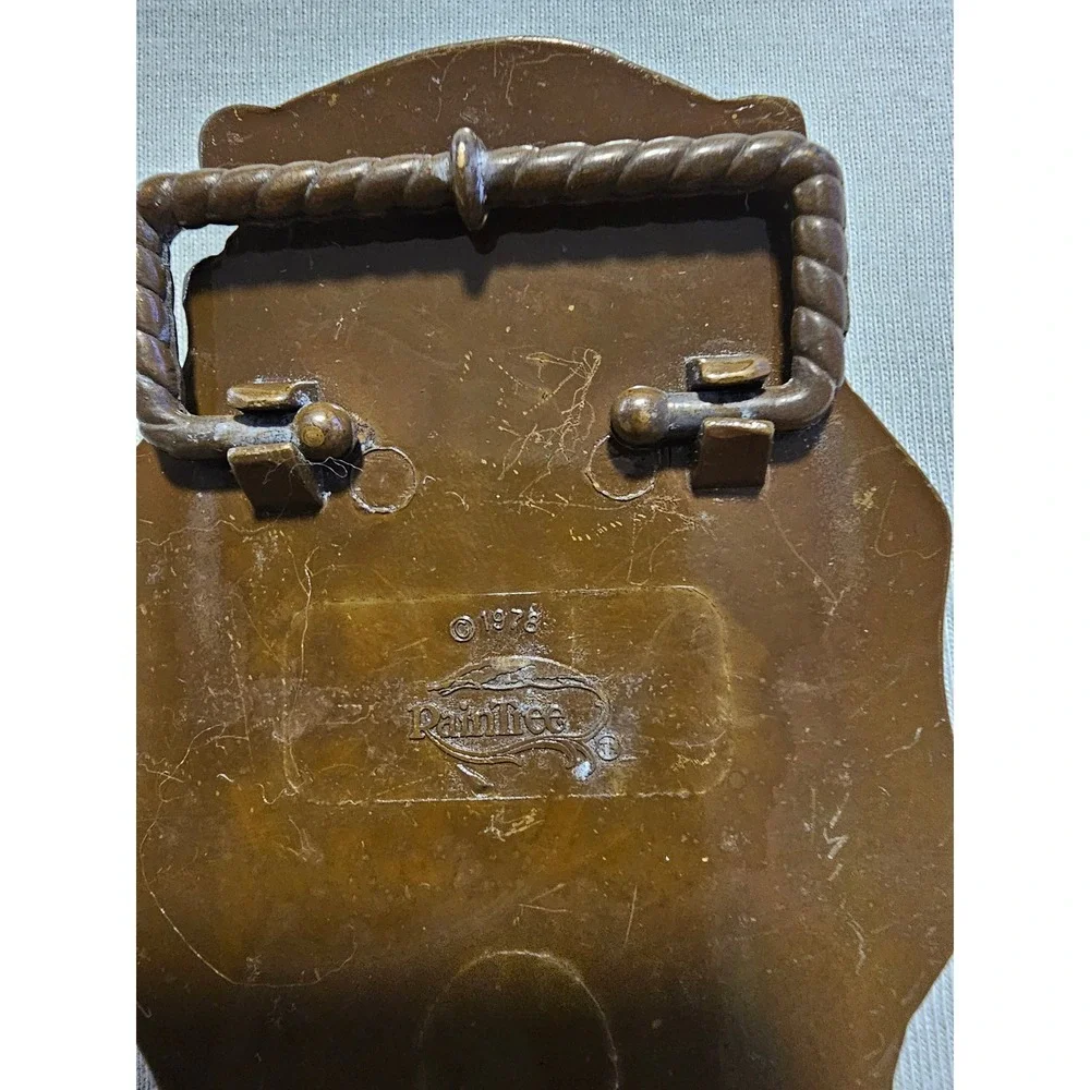 Harley-Davidson Belt Buckle Gold Brass Eagle Vintage 1978 Rainfree